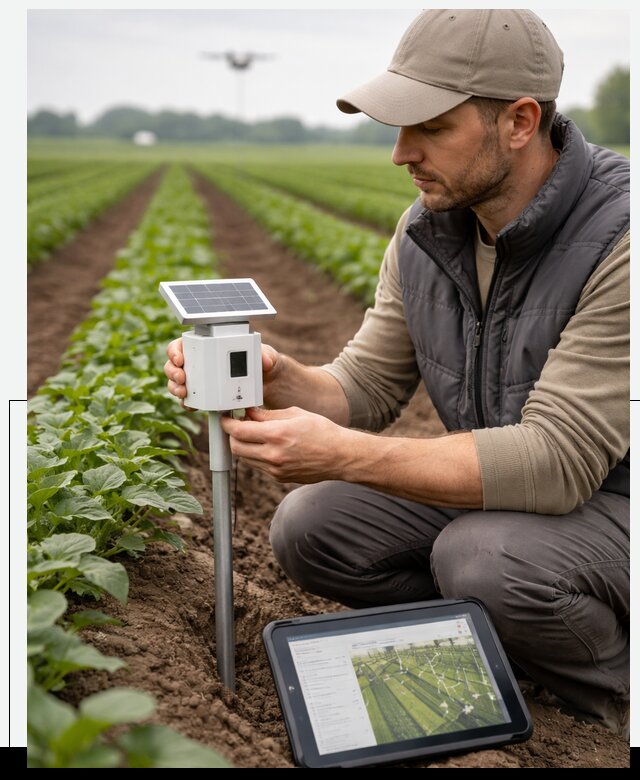 IoT мониторинг сельскохозяйственных полей и контроля в Лянторе